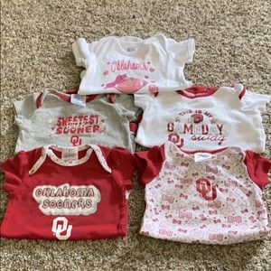 Oklahoma Sooners OU girl onesies